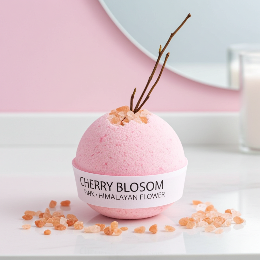 Cherry Blossom and Himalayan Salt Bath Bomb